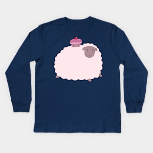 Cupcake Sheep Kids Long Sleeve T-Shirt